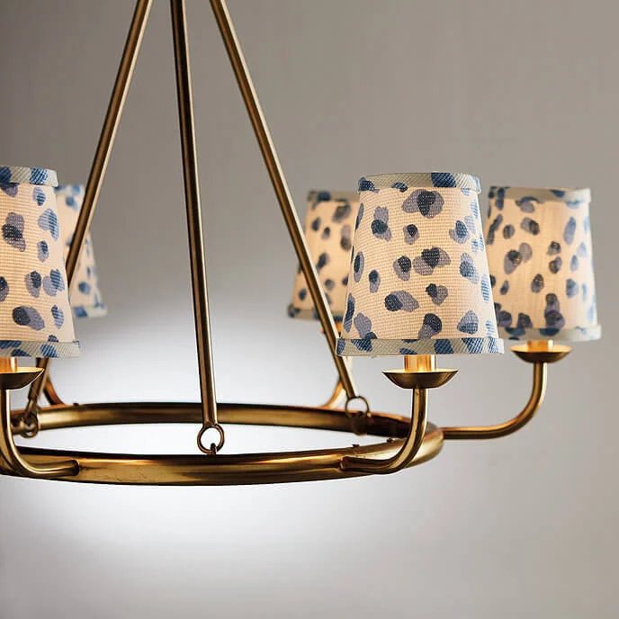 Ballard Designs Mira Blue Chandelier Shades