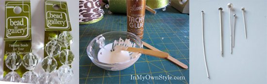 Materials needed to make Scrapaper Chandy Shade Covers