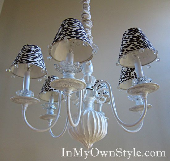 Chandelier Shade covers made from Decorative paper