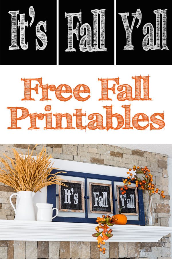 Free Fall Printables that say It's Fall Y'all