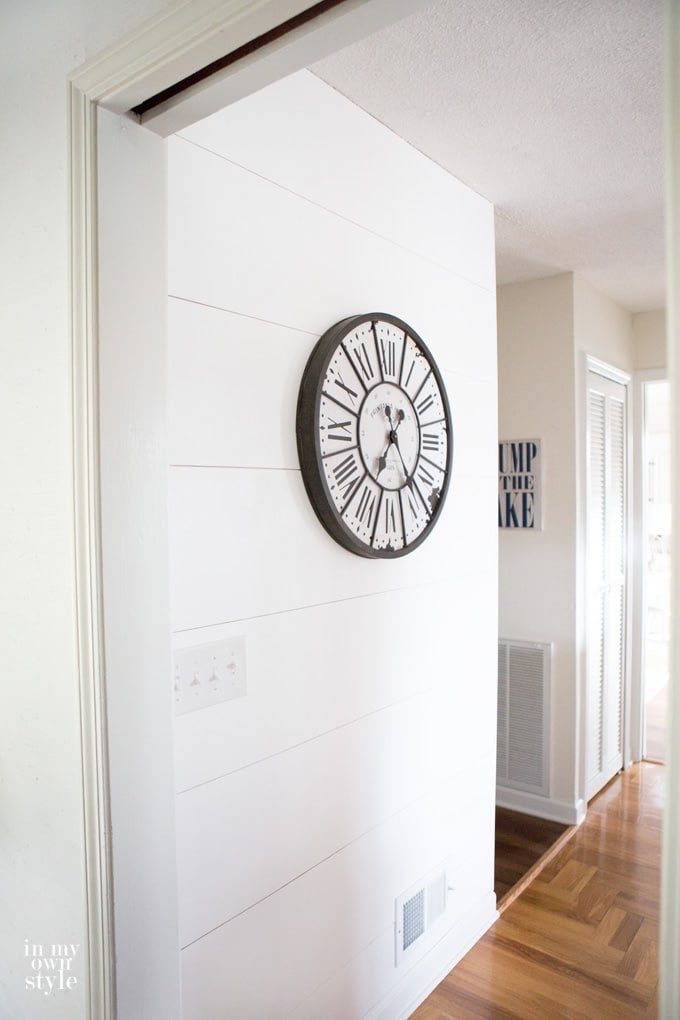 Shiplap wood plank wall tutorial