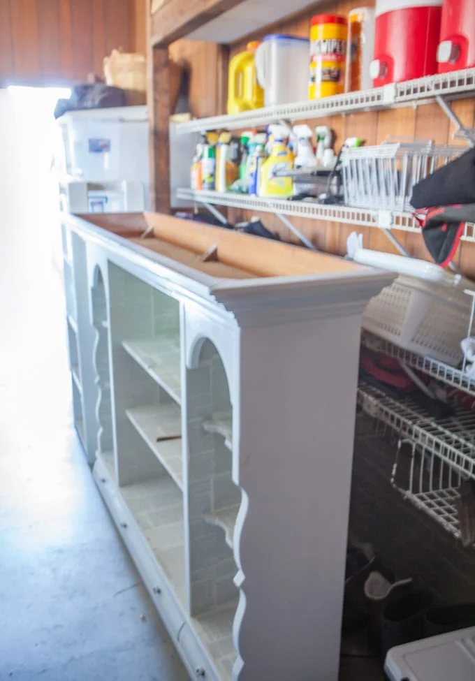 furniture repurposing idea for a dining room hutch