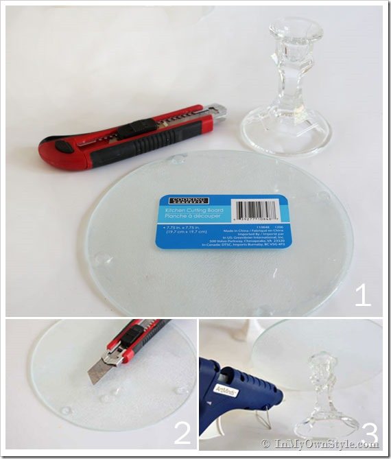 Glass Cake Stand tutorial
