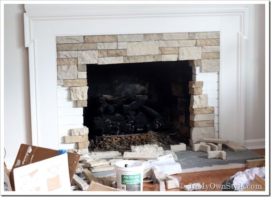 Fireplace makeover on a budget