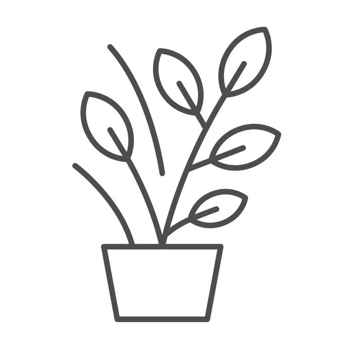 flower pot line drawing
