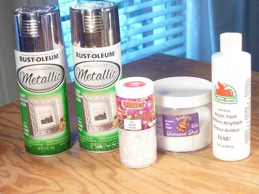 materials needed to make an ornament bowl centerpiece