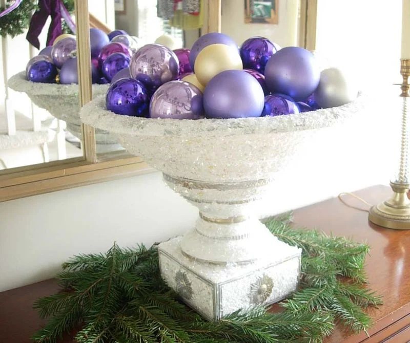 How to Make a DIY Christmas Ornament Bowl Centerpiece