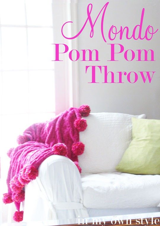How to make a pom pom fall throw blanket