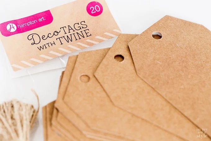 Kraft paper tags to use as table setting place cards