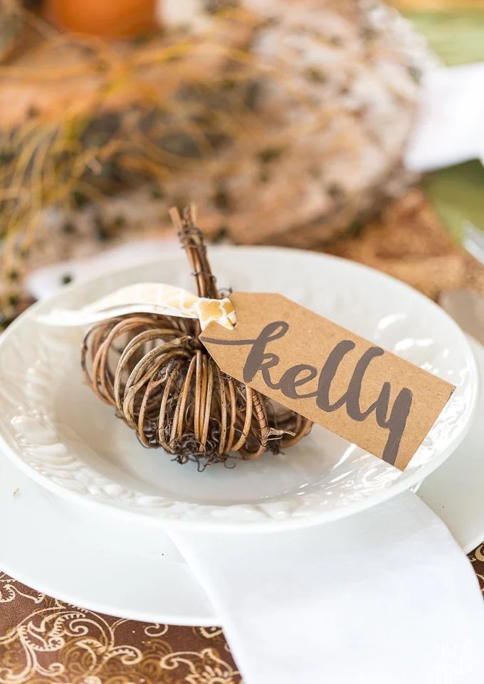 DIY Table Place Cards With Pretty Handwriting