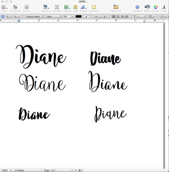How to make DIY table place cards using pretty handwriting fonts