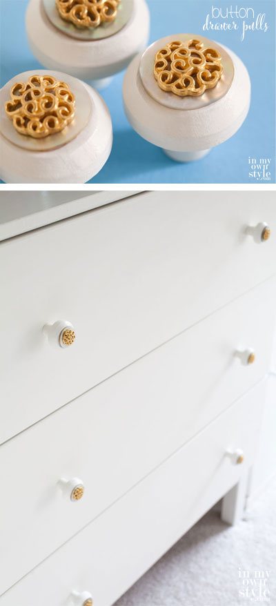 Furniture-Makover-using-chalk-paint-and-buttons-to-make-the-drawer-pulls