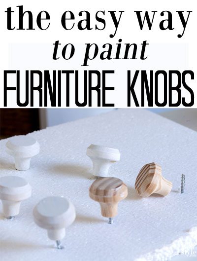 The easy method to paint furniture knobs