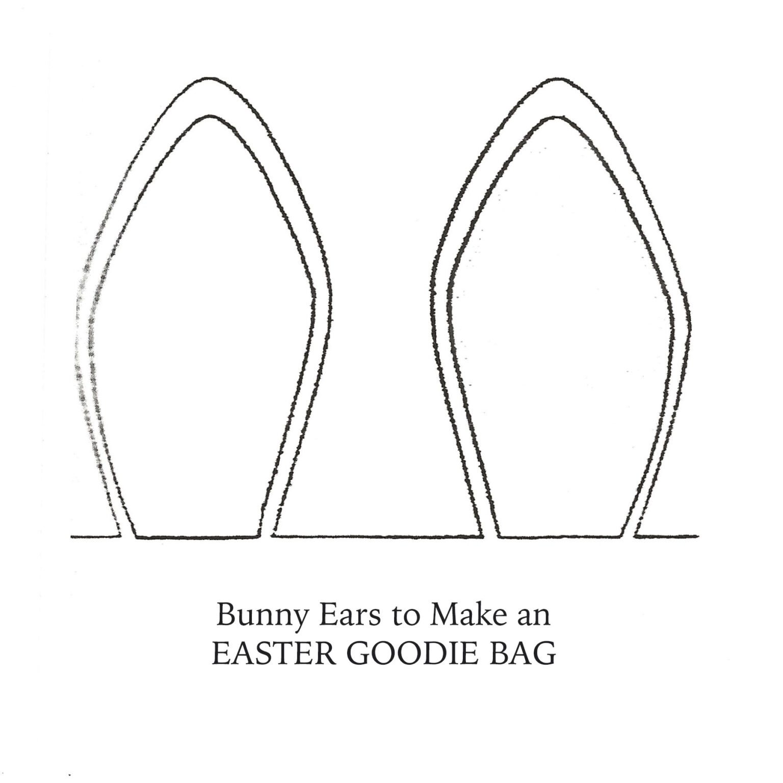 Easter bunny ears printable pattern
