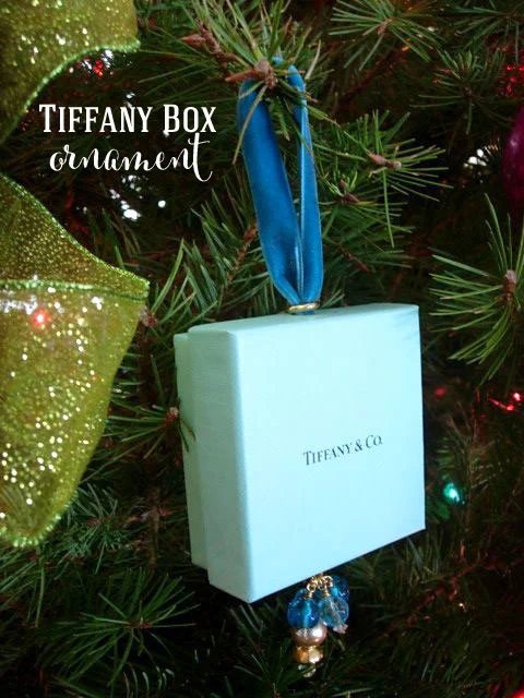 Christmas Tree Ornament Made Using a Tiffany Box