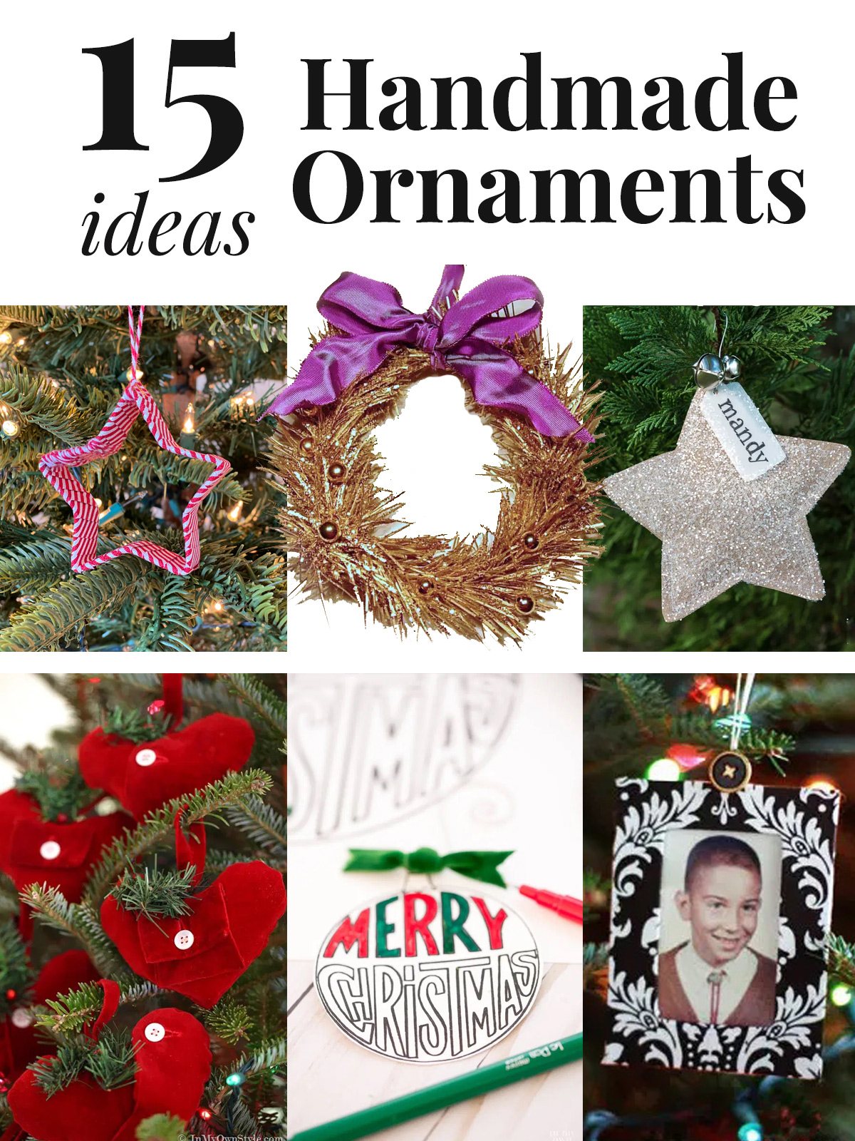 15 easy and unique handmade Christmas ornament ideas