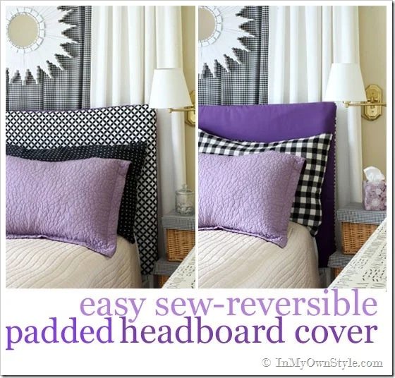Easy-Sew Reversible Padded Headboard Cover