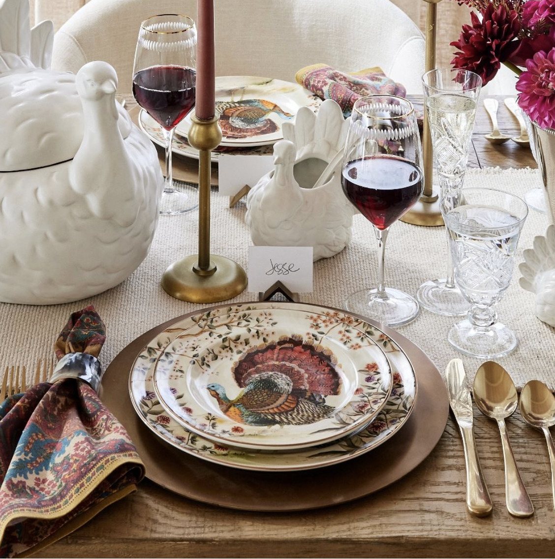 Easy Thanksgiving Table Place Setting Styling Ideas