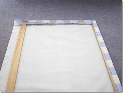 Cover a wood frame with fabric
