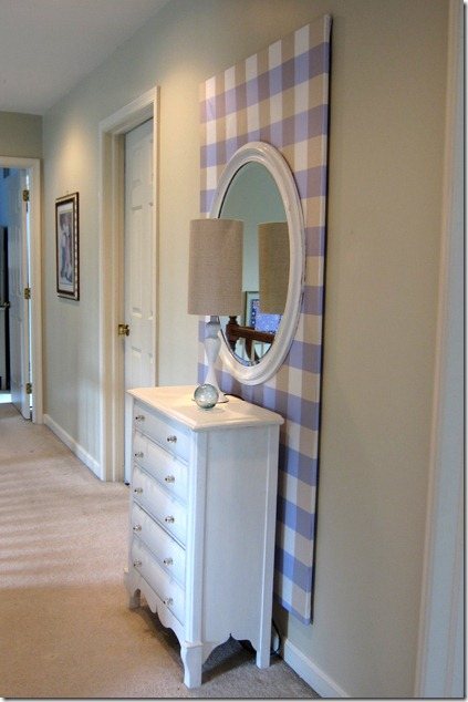 Fabric-on-wood-frame-wall hanging