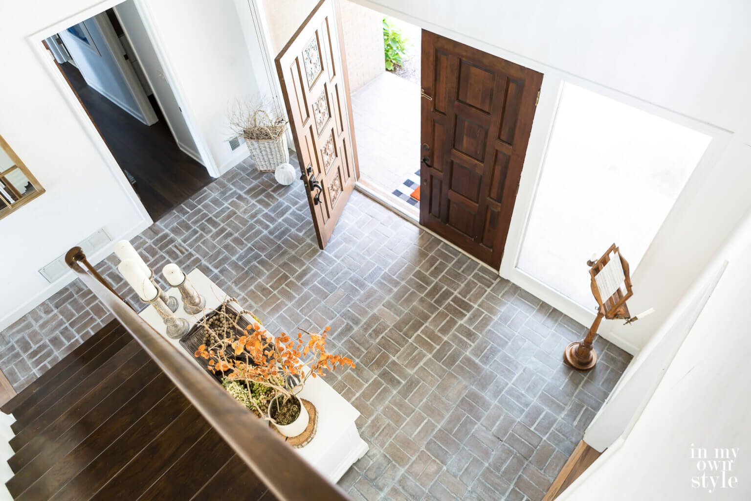 View of entryway from second floor.