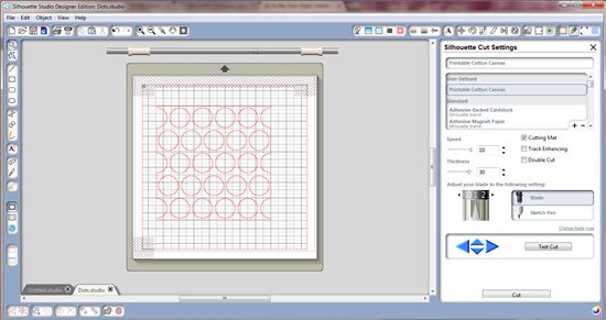 silhouette cotton canvas interface