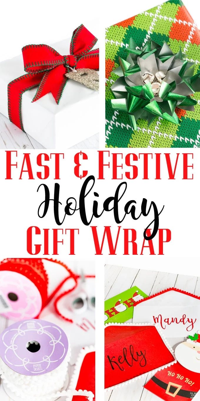 Creative holiday gift wrapping ideas that are fast and festive for the Christmas season.