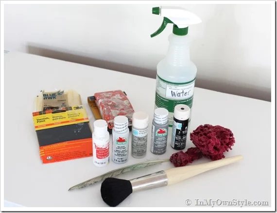 Faux-Carrara-Marble-painting-supplies