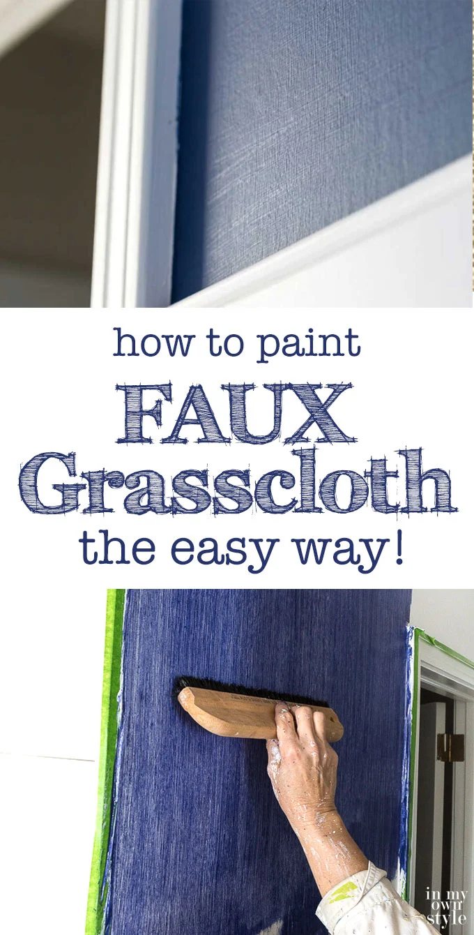 Faux grasscloth painting technique. How to paint faux grasscloth on walls the easy way.