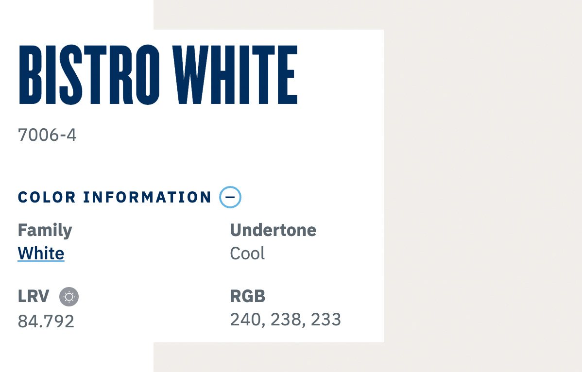 Valspar Bistro White Paint: View Real Room Photos