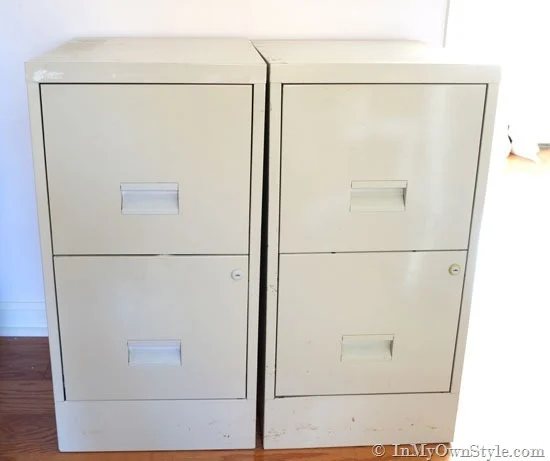 File Cabinet Makeover Using Homemade Chalk Paint
