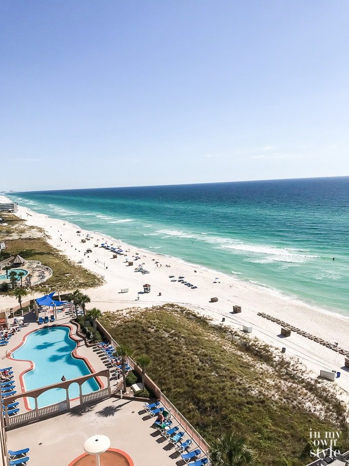 View of the Gulf of Mexico in Panama City Beach Florida