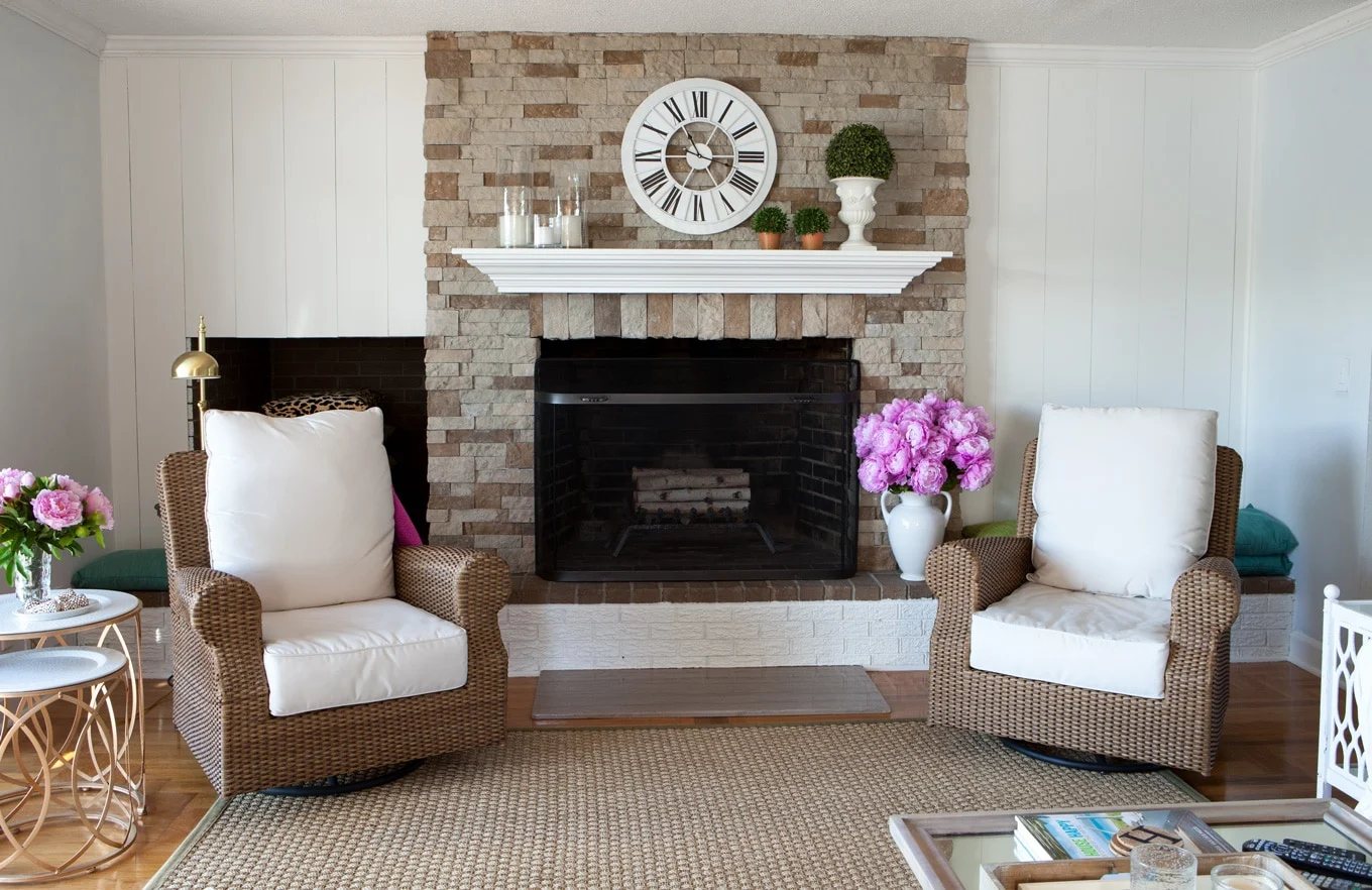 AirStone Fireplace makeover