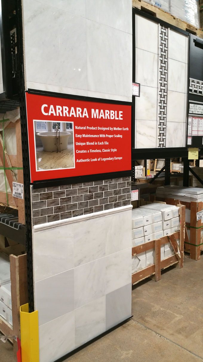 Carrera marble at Floor and Decor