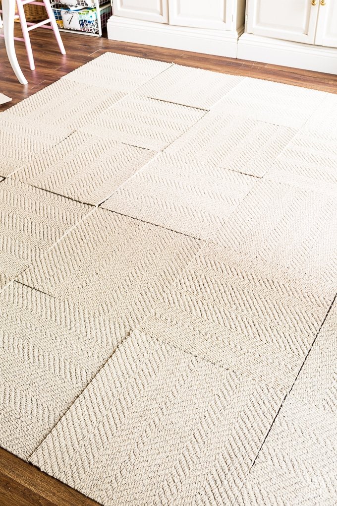 designa rug with FLOR modular rug tiles