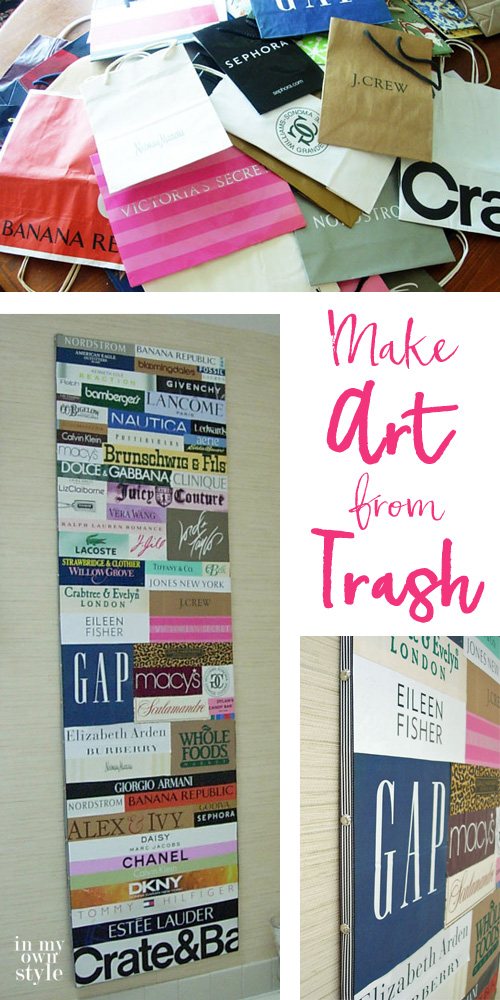 How to Repurpose Paper Shopping Bags into Stylish Art