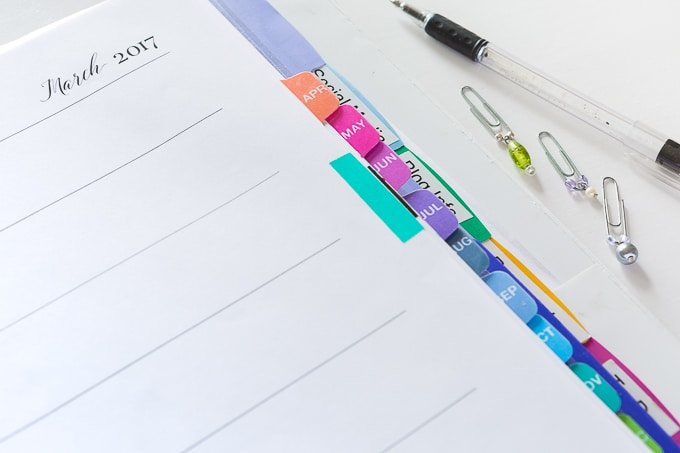 Daily planner styling ideas