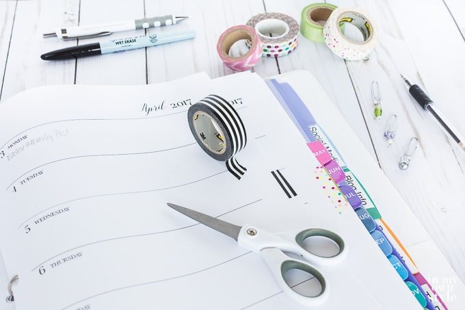 Customize a day planner
