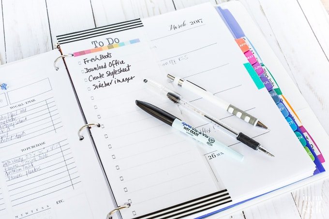 Day planner accessorizes