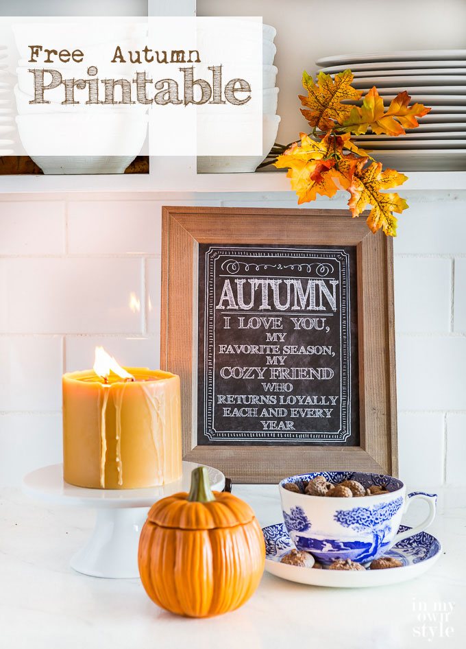 Free Printable for Autumn Home Decorating