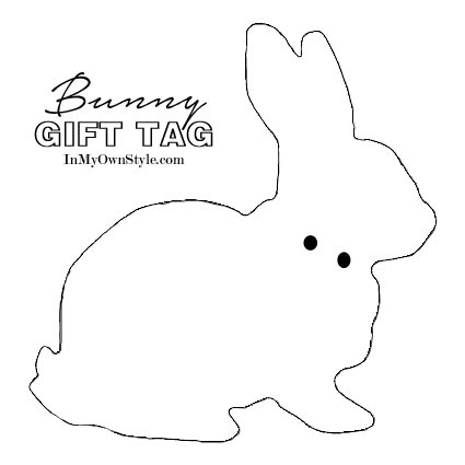 Free printable bunny gift tag