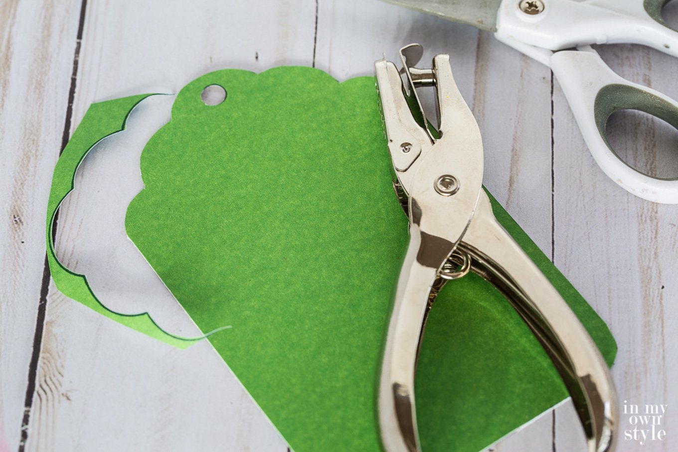How to punch a hole in a gift tag