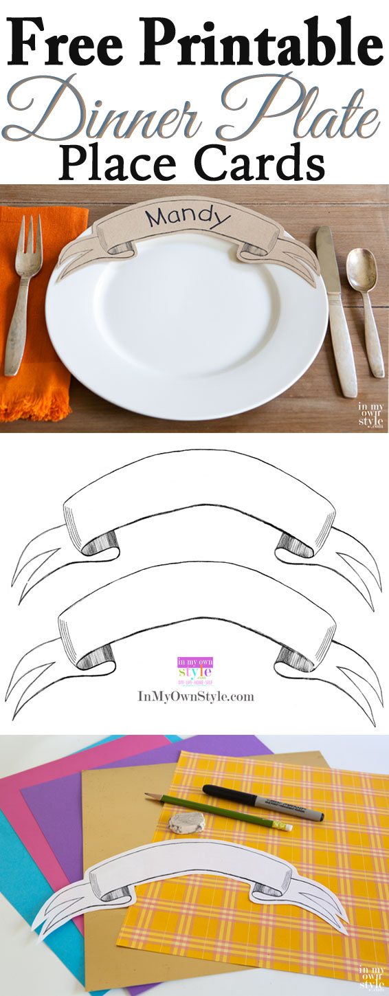 Wow your dinner guests the next time you entertain with these paper ribbon banner place cards that you place on the dinner plates.