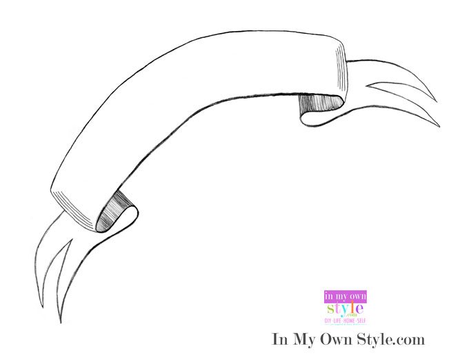 Free printable banner to be used to make a place card that fits perfectly on a dinner plate, but you can use the banners for gift wrap and labels