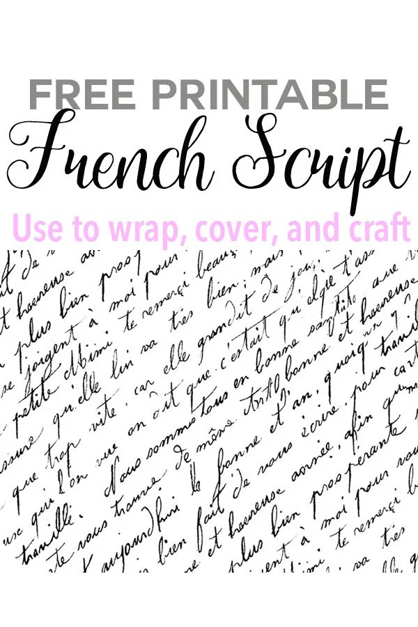 French-Script-Free-Printable
