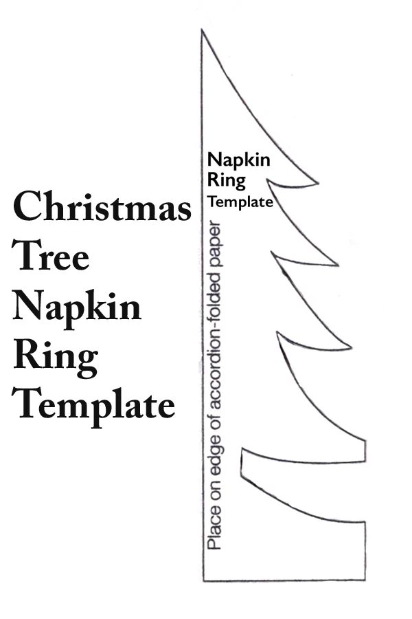 Christmas-Tree-Napkin Ring-Template holiday tablesettings
