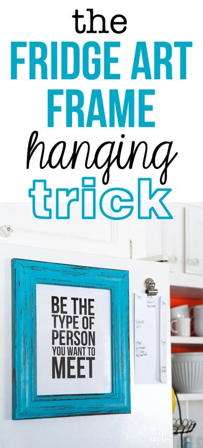 Fridge-art-frame-hanging-trick