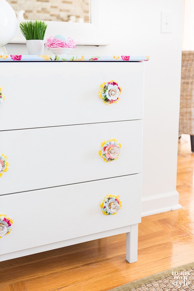 Transform furniture with fabric and liquid starch