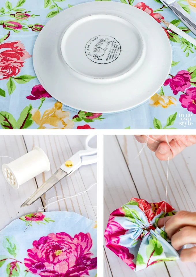 How to make a fabric flower drawer pull