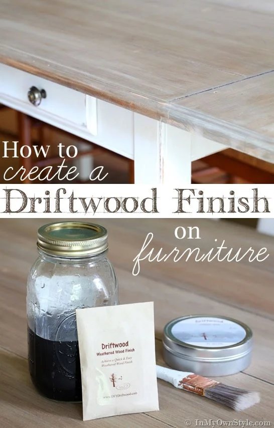 Furniture Makeover: Weathered Driftwood Furniture Finish